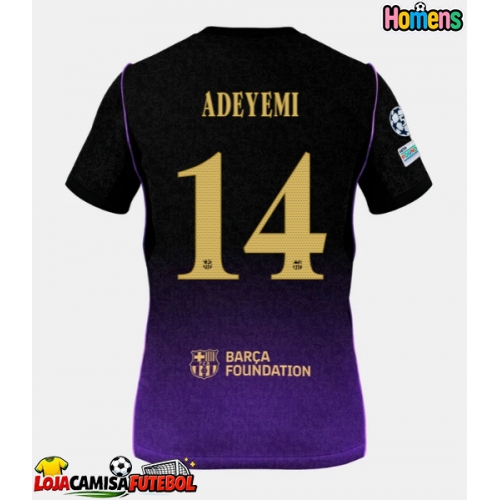 Camisa de Futebol Barcelona Karim Adeyemi #14 Equipamento Secundário 2026-27 Manga Curta